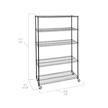 1580×280 UltraDurable® 6-Tier NSF-Certified Steel Shelving with Shelf